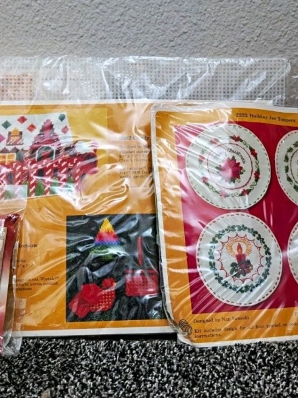 Vintage Christmas Needle Craft Kit Lot Bundle New In Package